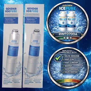 Golden IcePure RWF0700A Fridge Water Filter 2 Pack Repl DA29-00020B HAF-CIN